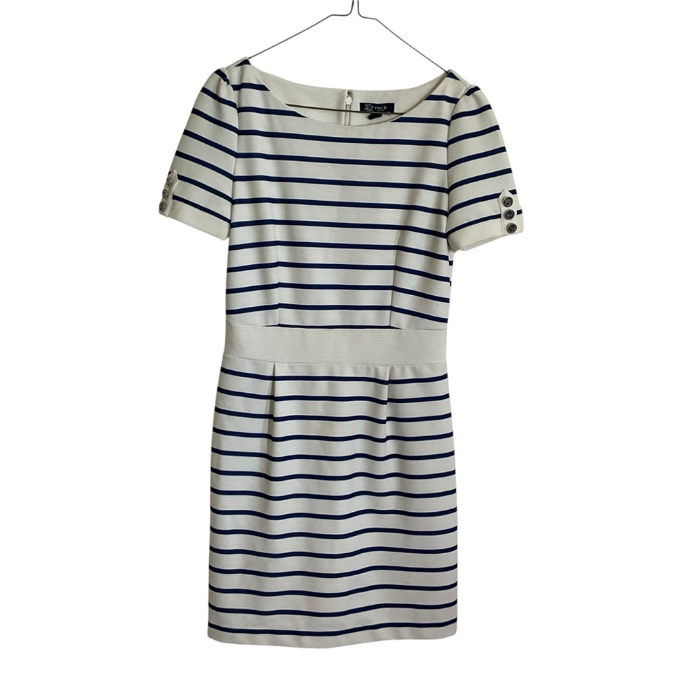 PRICH Pride & Rich navy and white horizontal striped short sleeve dress. 160/84A